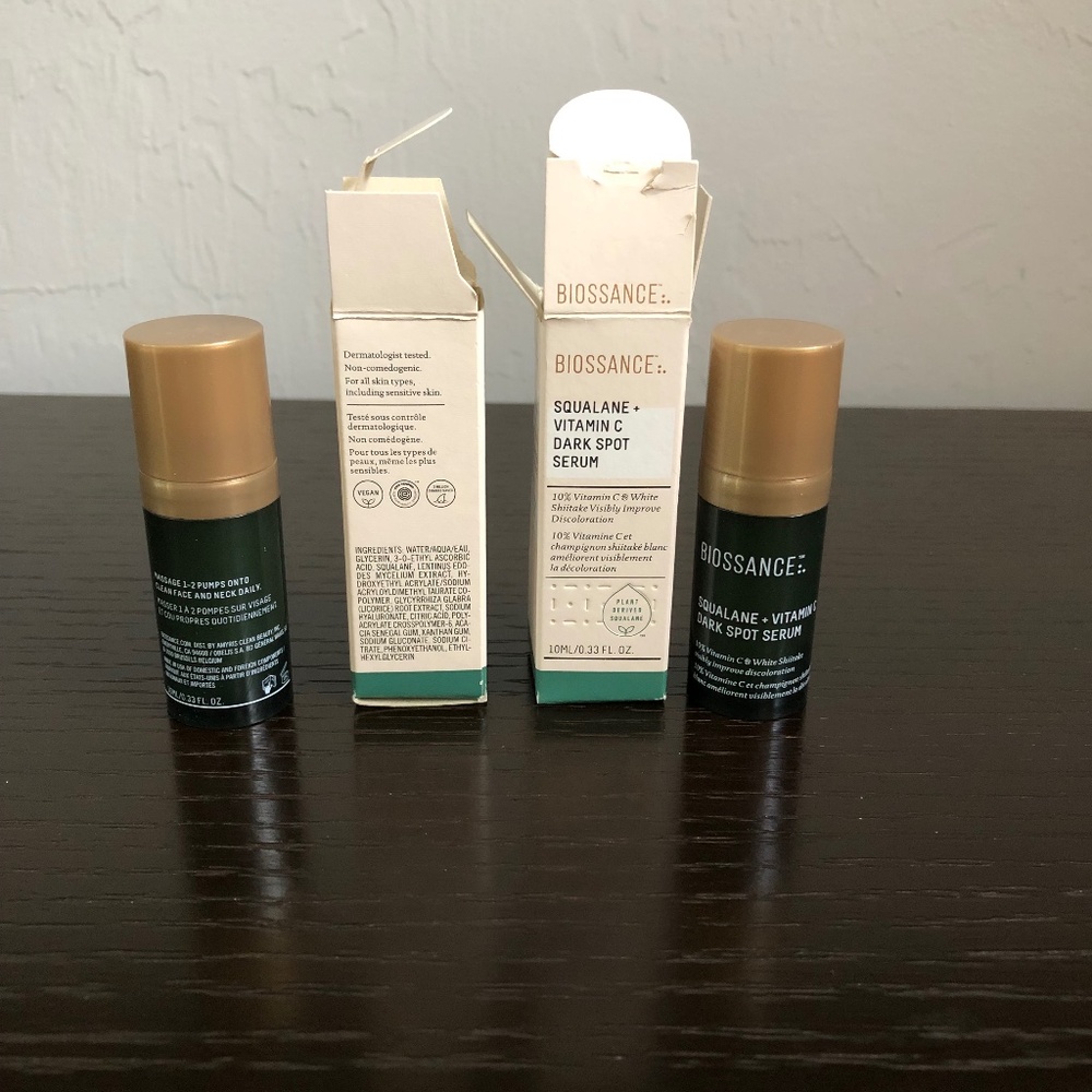 Two Squalane + Vitamin C Dark Spot Serum by Biossance, NIB